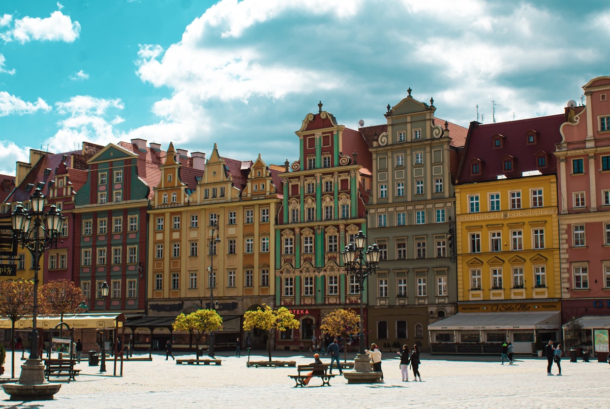 Wrocław colorful market square